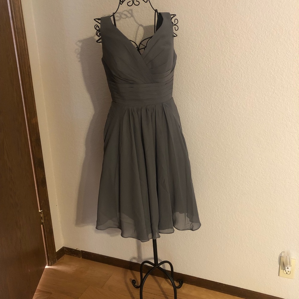 Beautiful gray bridesmaid dress/Homecoming dresses